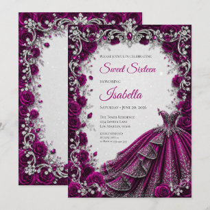 Invitation Princesse Luxueuse Sweet Sixteen