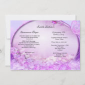 Invitation Princesse Magique Quinceanera violet rose Tiara (Dos)