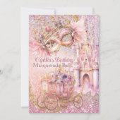 Invitation Princesse Masquerade Fairytale fête d'anniversaire (Devant)
