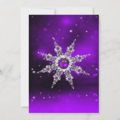 Invitation Princesse Masquerade Sweet 16 Purple Silver Party (Dos)