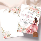 Invitation Princesse mexicaine rose pâle Quinceanera