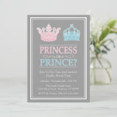 Invitation Princesse ou prince Gender Reveal Party (Debout devant)