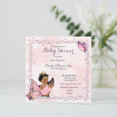 Invitation Princesse Papillon Bébé Fille (Debout devant)