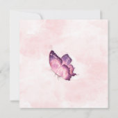 Invitation Princesse Papillon Bébé Fille Puffs (Dos)