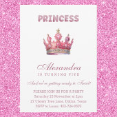 Invitation Princesse Parties scintillant rose Fairytale Anniv