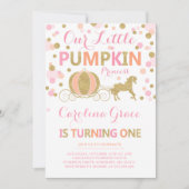 Invitation Princesse Party de citrouille d'invitation (Devant)