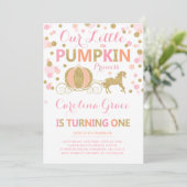 Invitation Princesse Party de citrouille d'invitation (Debout devant)