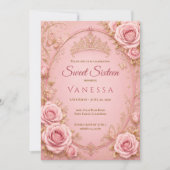 Invitation Princesse Pink 16 ans (Devant)
