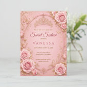 Invitation Princesse Pink 16 ans (Debout devant)