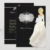 Invitation Princesse PixDezines Quinceañera/Quince años (Devant / Derrière)