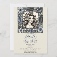Princesse Polynésienne Fleurs Bleues Tribal Sweet
