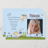 Invitation Princesse pour l'invitation de fête d'anniversaire (Devant / Derrière)