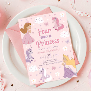 Invitation Princesse pour toujours. Pour toujours