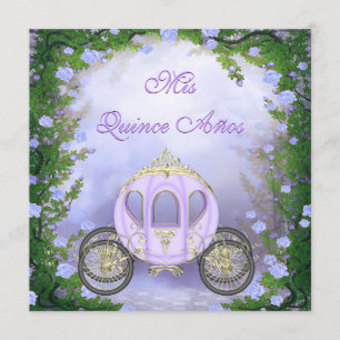 Invitation Princesse pourpre Carrie enchantée Quinceanera