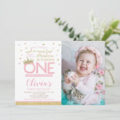 Invitation Princesse Premier anniversaire (Debout devant)