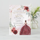 Invitation Princesse Quinceañera (Debout devant)