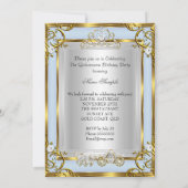 Invitation Princesse Quinceanera 15e anniversaire Bleu (Dos)