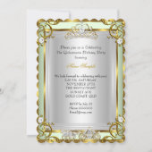 Invitation Princesse Quinceanera 15e anniversaire Mint Green (Dos)