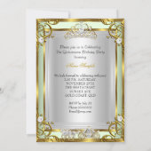 Invitation Princesse Quinceanera 15e anniversaire Mint Green (Dos)