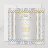 Invitation Princesse Quinceanera Diamond Lace Or Blanc (Dos)