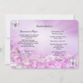 Invitation Princesse Quinceanera Magique Violet Argent (Dos)