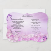 Invitation Princesse Quinceanera Magique Violet Argent 2 (Dos)