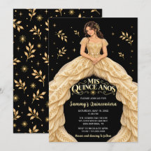 Princesse Quinceañera Or et Noir