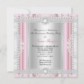 Invitation Princesse Quinceanera Party Diamond Rose Tiara (Dos)