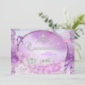 Invitation Princesse Quinceanera Porte Magique Violet (Debout devant)