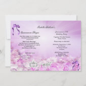 Invitation Princesse Quinceanera Porte Magique Violet (Dos)