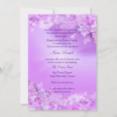 Invitation Princesse Quinceanera rose violet fleurs Tiara (Dos)
