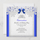 Invitation Princesse Quinceanera Royal Blue 15e anniversaire  (Devant)