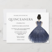 Invitation Princesse Robe Nany Indigo Wonderland Quinceanera (Devant)