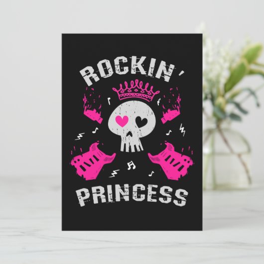 Invitation Princesse Rock (Debout devant)