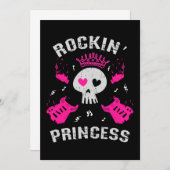 Invitation Princesse Rock (Devant / Derrière)