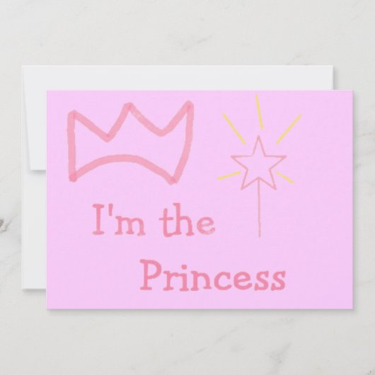 Invitation Princesse rose (Devant)