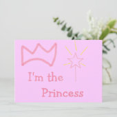 Invitation Princesse rose (Debout devant)