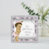 Invitation Princesse rose 1er anniversaire (Debout devant)