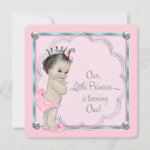 Invitation Princesse rose 1er anniversaire (Devant)