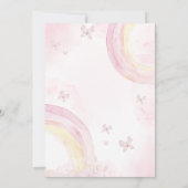 Invitation Princesse rose 4e fête d'anniversaire (Dos)