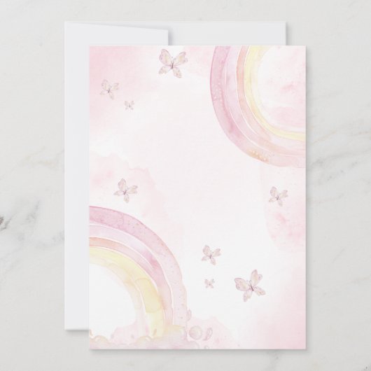 Invitation Princesse rose 4e fête d'anniversaire (Dos)