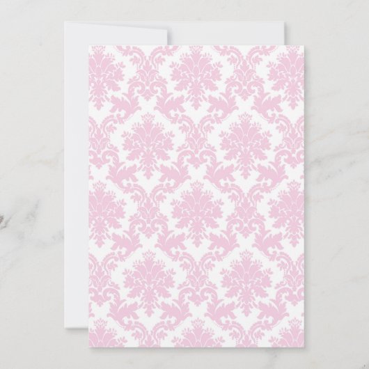 Invitation Princesse rose Damask (Dos)