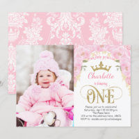 Princesse rose et or 1er anniversaire