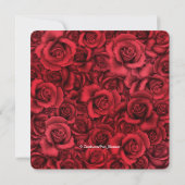 Invitation Princesse Rose Rouge Quinceanera (Dos)