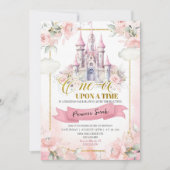 Invitation Princesse Rose Une Fois, Premier Anniversaire (Devant)