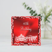 Invitation Princesse rouge Coach et anniversaire de chevaux (Debout devant)