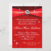 Invitation Princesse rouge FAITE SUR COMMANDE Tiara Photo de (Dos)