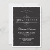 Invitation Princesse Royal Elegant Quinceanera (Devant)