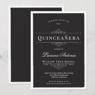 Invitation Princesse Royal Elegant Quinceanera
