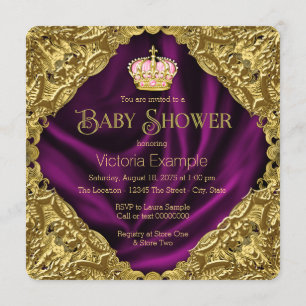 Invitation Princesse royale baby shower